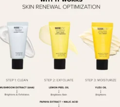 Nudestix 3-Step Citrus Skin Renewal - Sensitive (Cleanser, Micro-peel, Moisturizer)