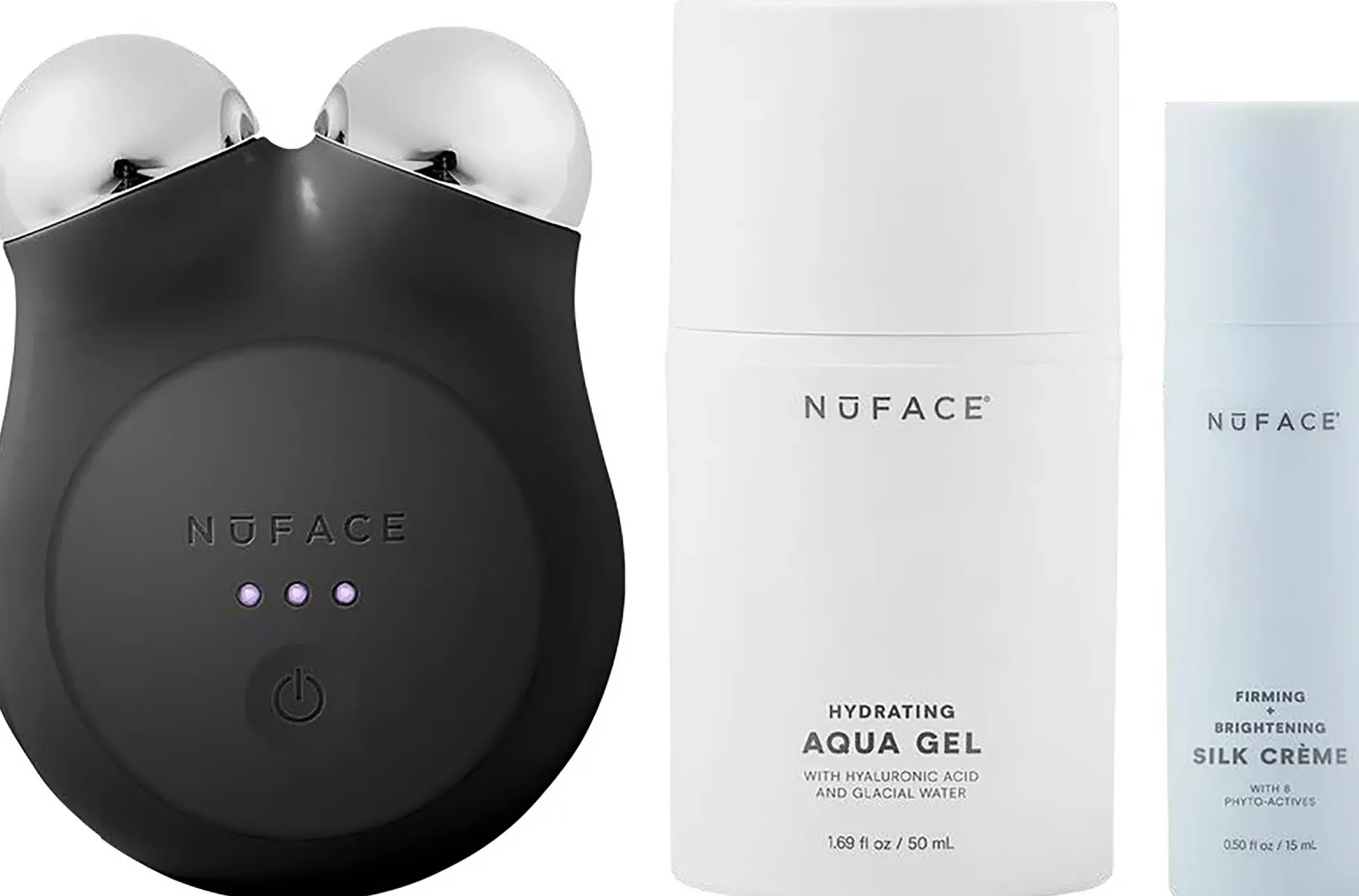 NuFACE Mini+ Smart Petit Facial Toning Kit Violet Dusk