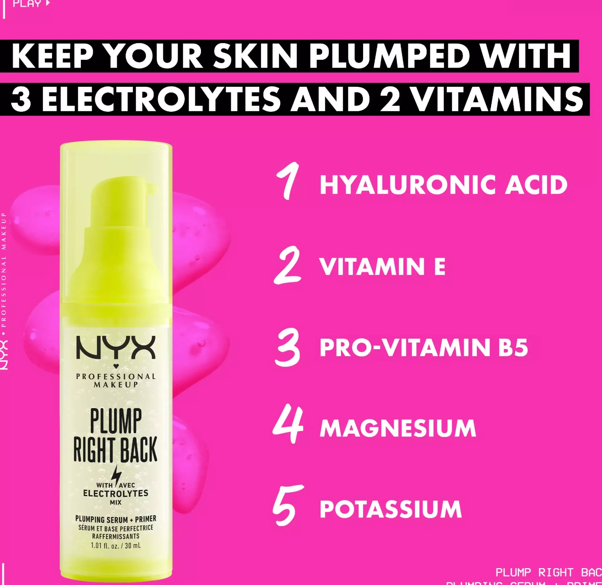 NYX PROFESSIONAL MAKEUP Bundle Plump Right Back Primer + Serum 30 ml x 2
