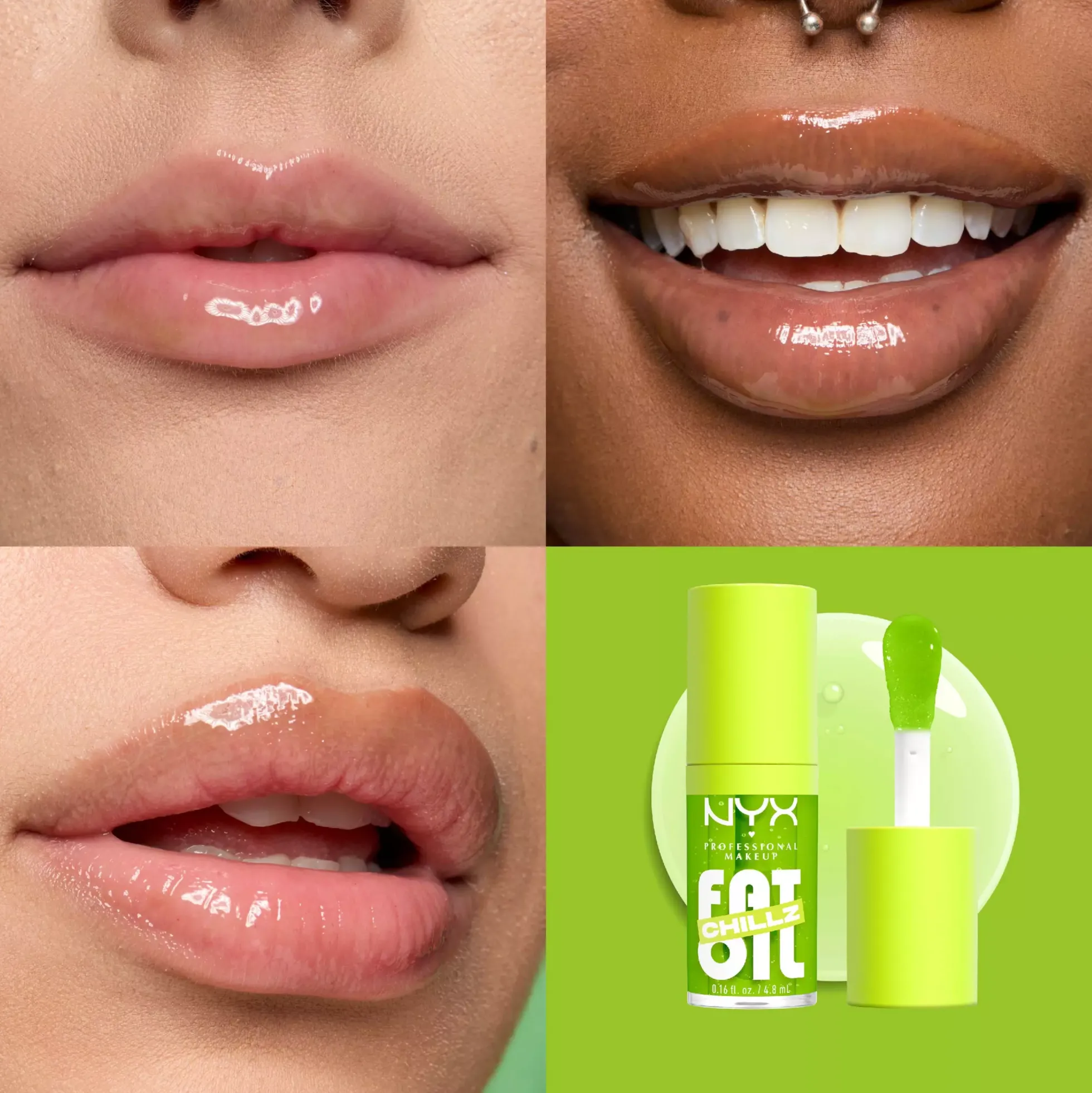 NYX PROFESSIONAL MAKEUP Fat Oil Chillz Lip Drip Lip Oil 19 Kiwi Freezie