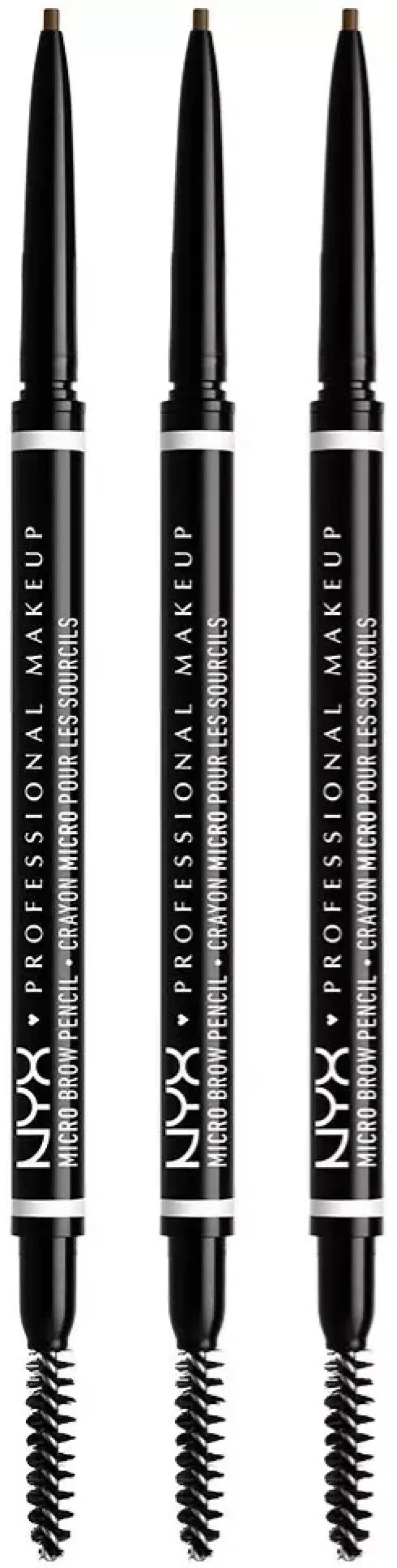 NYX PROFESSIONAL MAKEUP Micro Brow Pencil Ash Brown x 3
