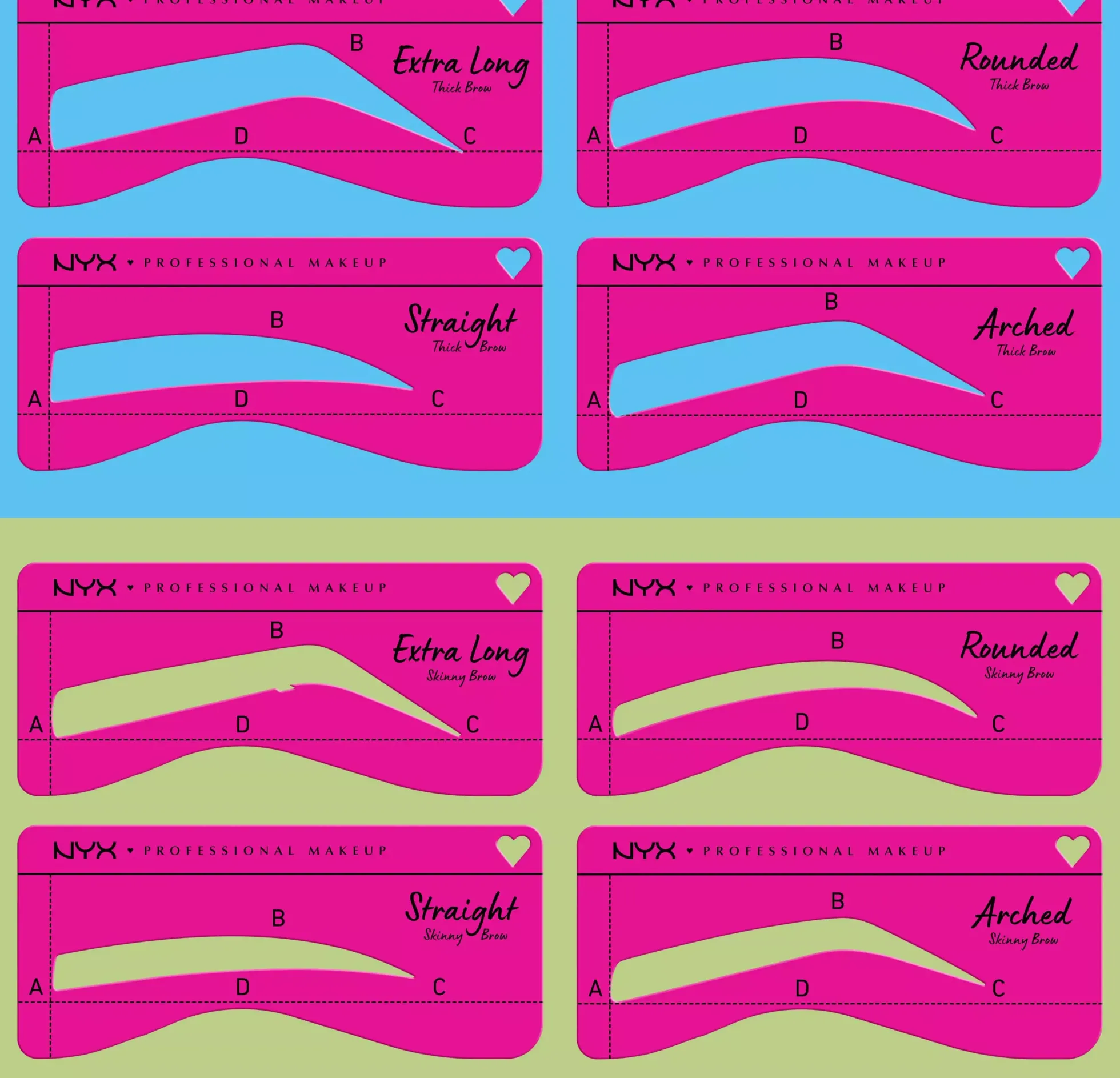 NYX PROFESSIONAL MAKEUP Zero to Brow Stencil Skinny Brows