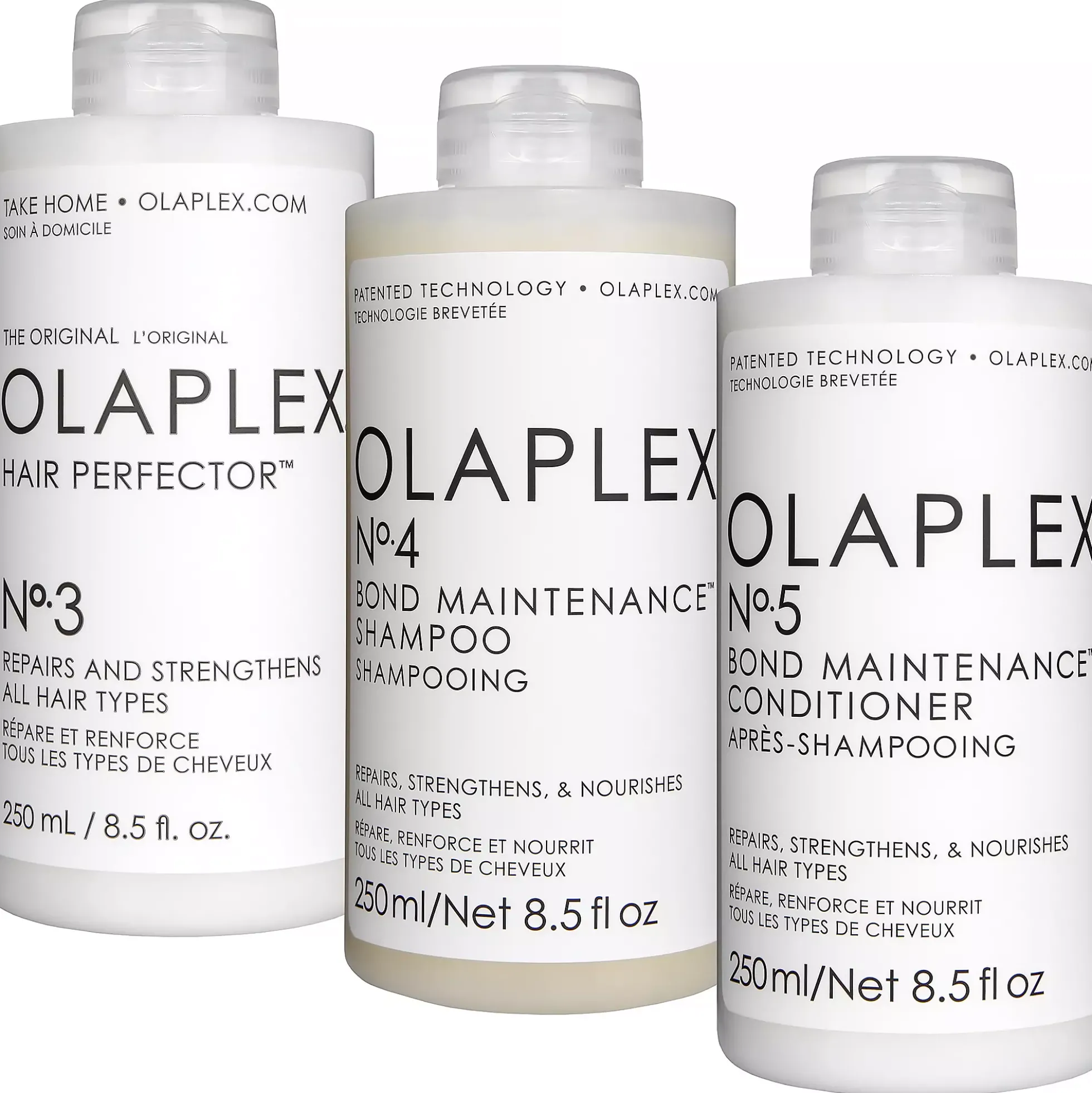 Olaplex Bond Maintenance Bundle No.4 Shampoo 250 ml & No.5 Conditioner 250 ml & No.3 250 ml