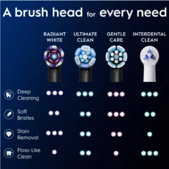 Oral B iO Radiant White Toothbrush Heads Black 3 st