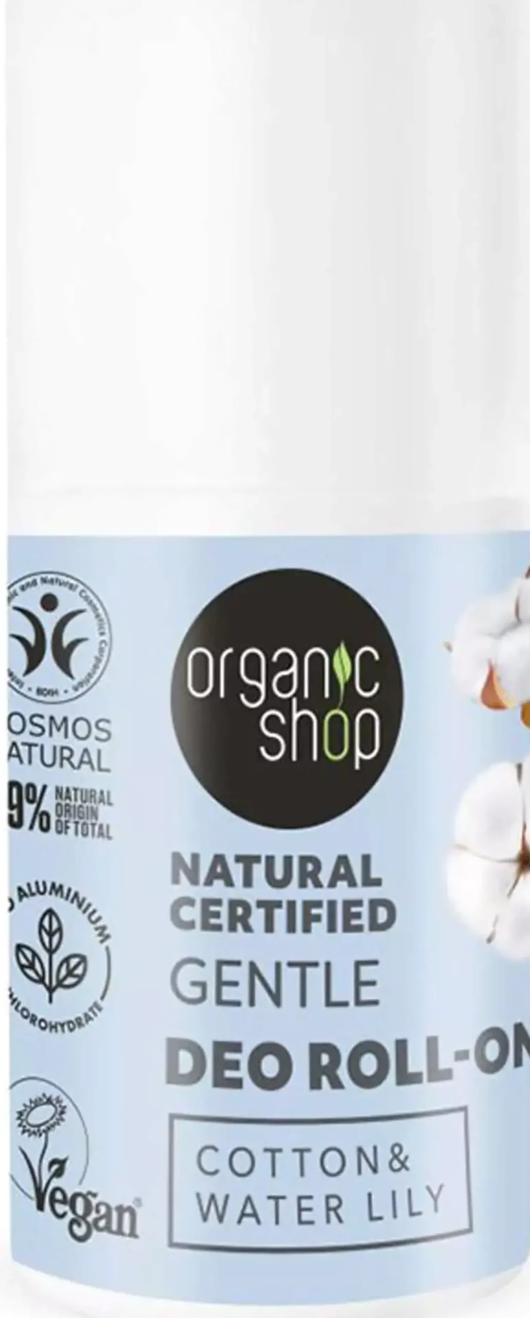 Organic Shop Gentle Deo Roll-On Cotton & Water Lily 50 ml