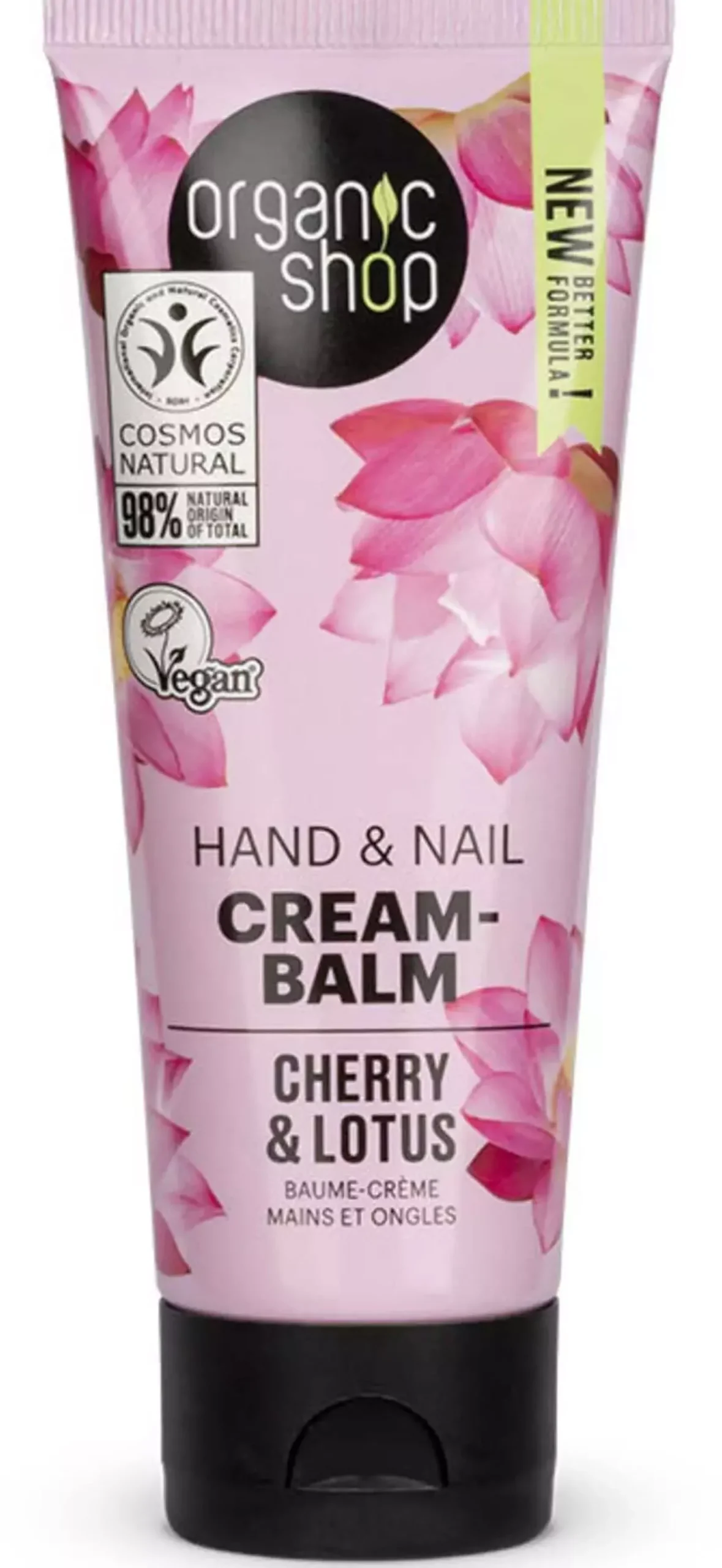 Organic Shop Hand & Nail Cream-Balm Cherry & Lotus 75 ml