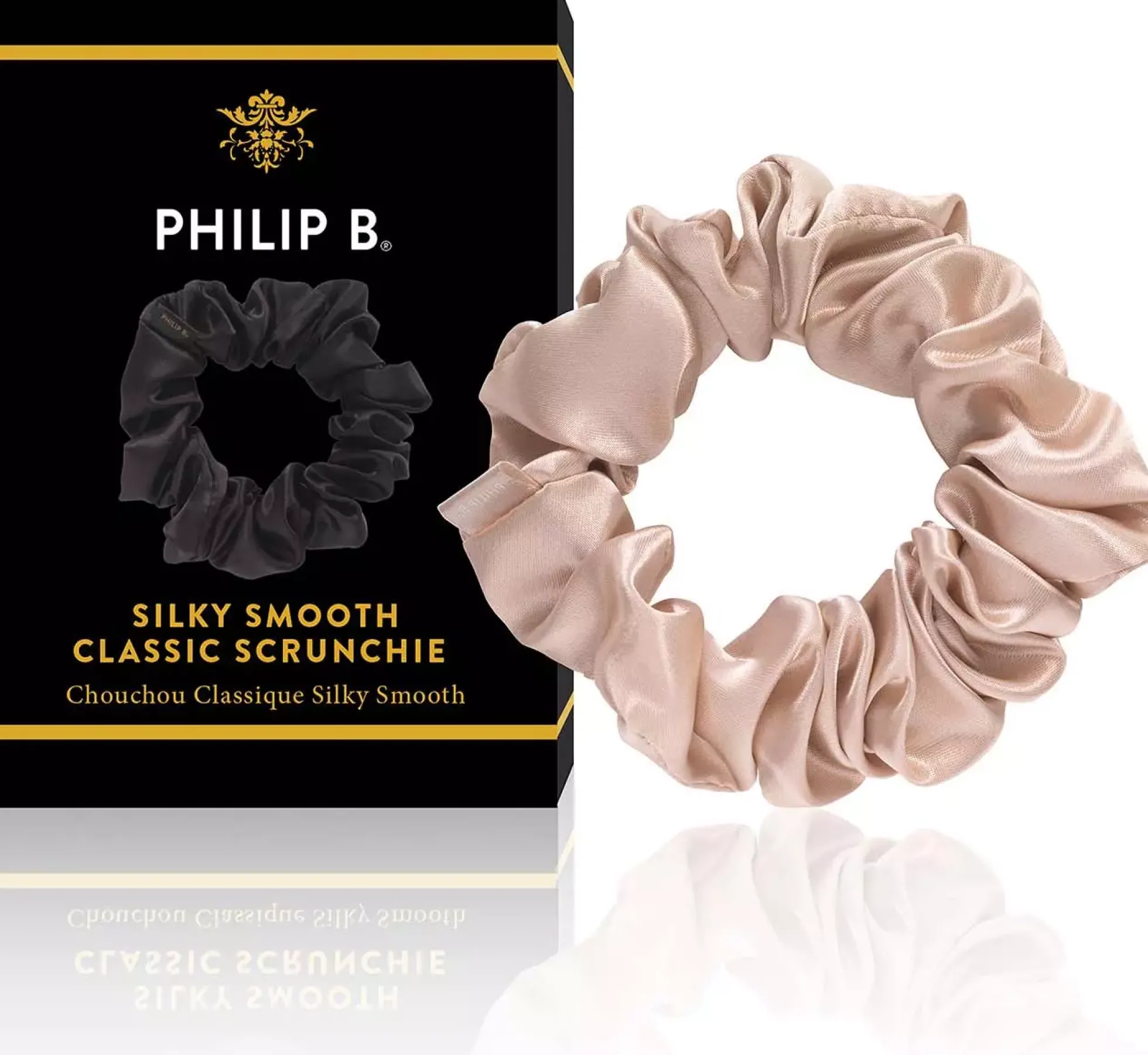 Philip B Classic Scrunchie Champagne