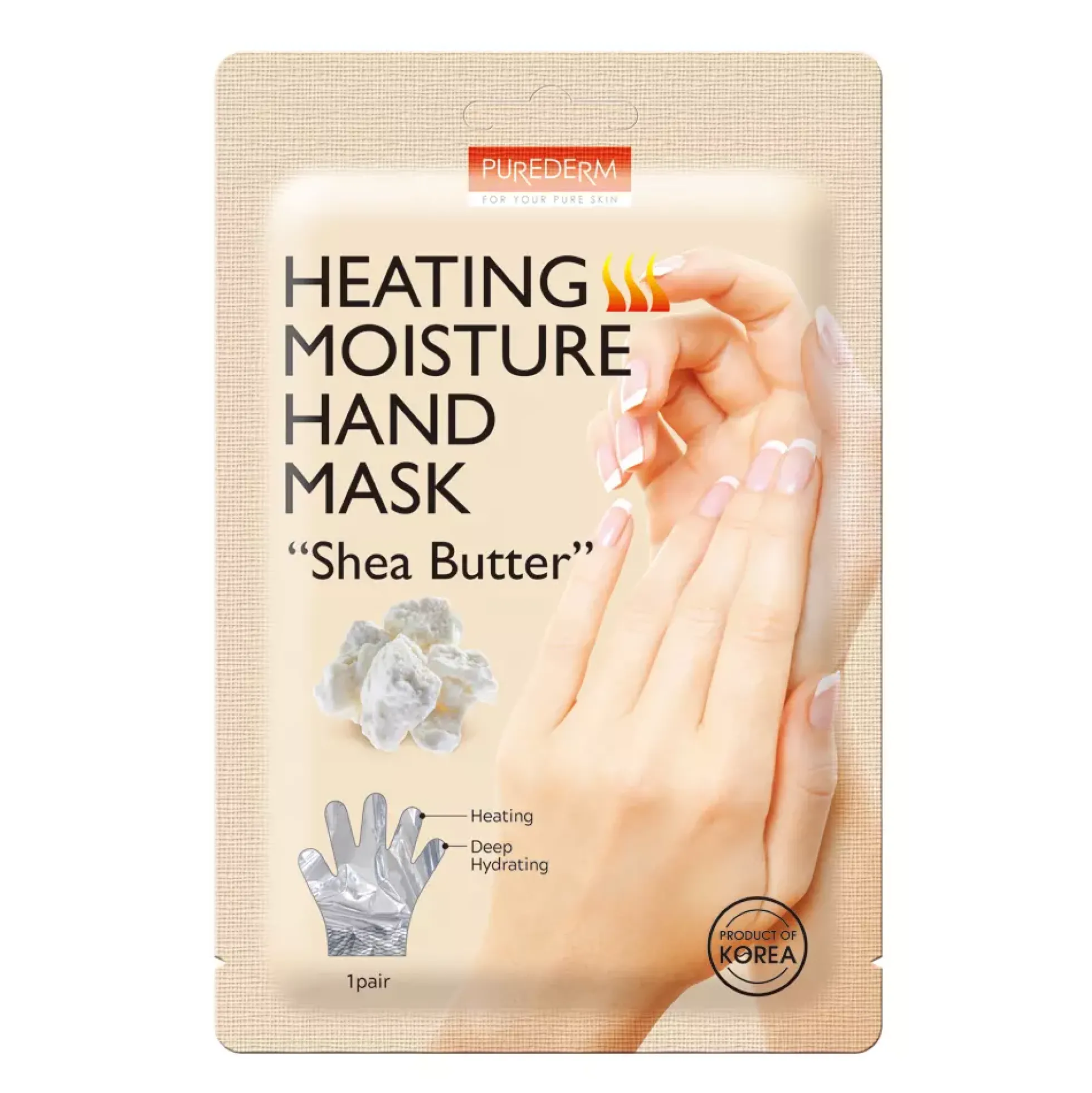 Purederm Heating Moisture Hand Mask “SHEA BUTTER”