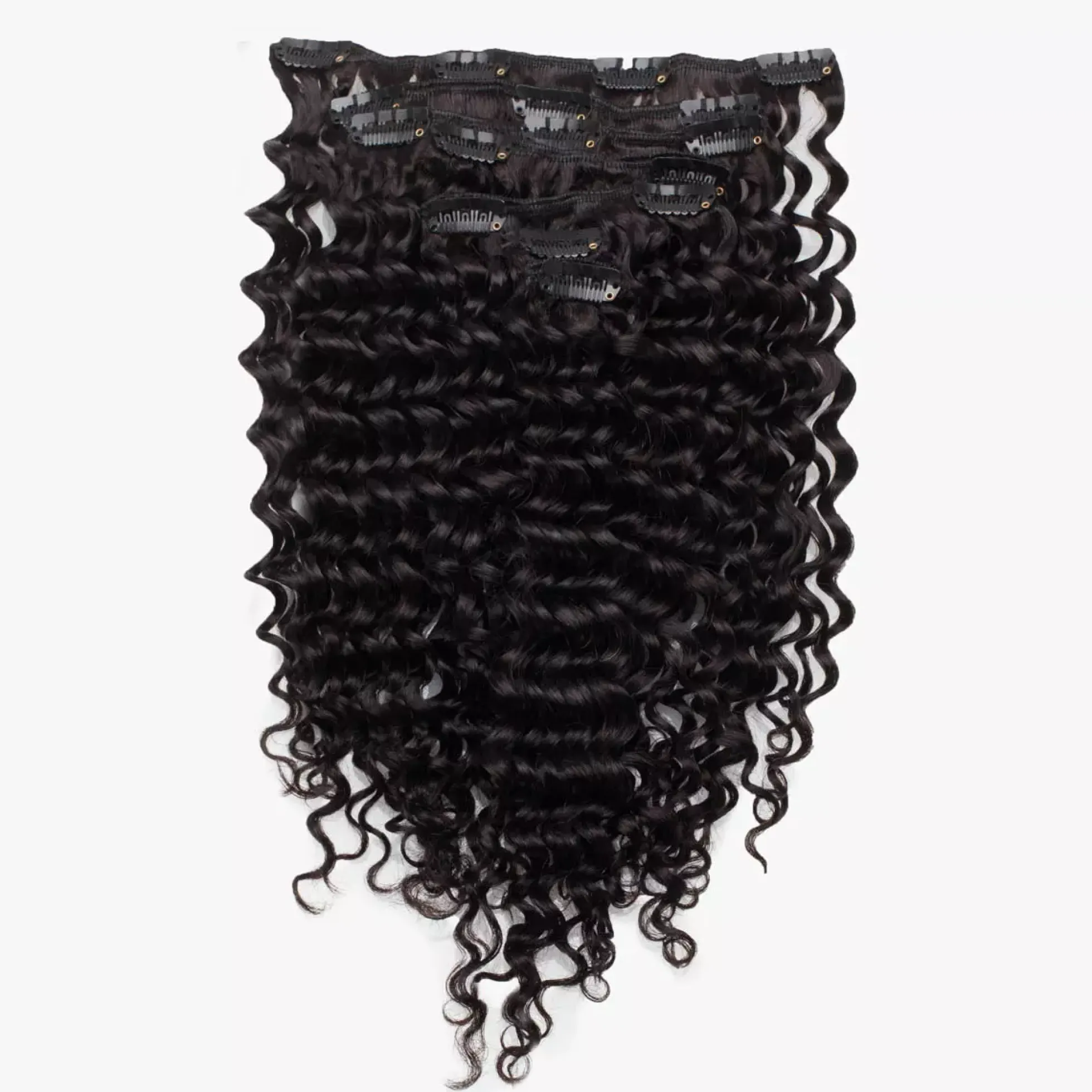 Rapunzel of Sweden Classic Clip-ins Soft Curls / Medium Volume / 7 pieces 40 cm 1.2 Black Brown