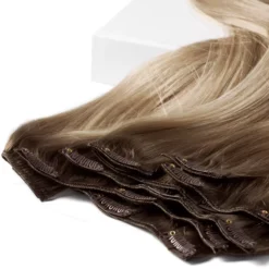 Rapunzel of Sweden Classic Clip-ins Straight / Medium Volume / 7 pieces 40 cm Dark Ashy Blonde Balayage B2.6/10.7