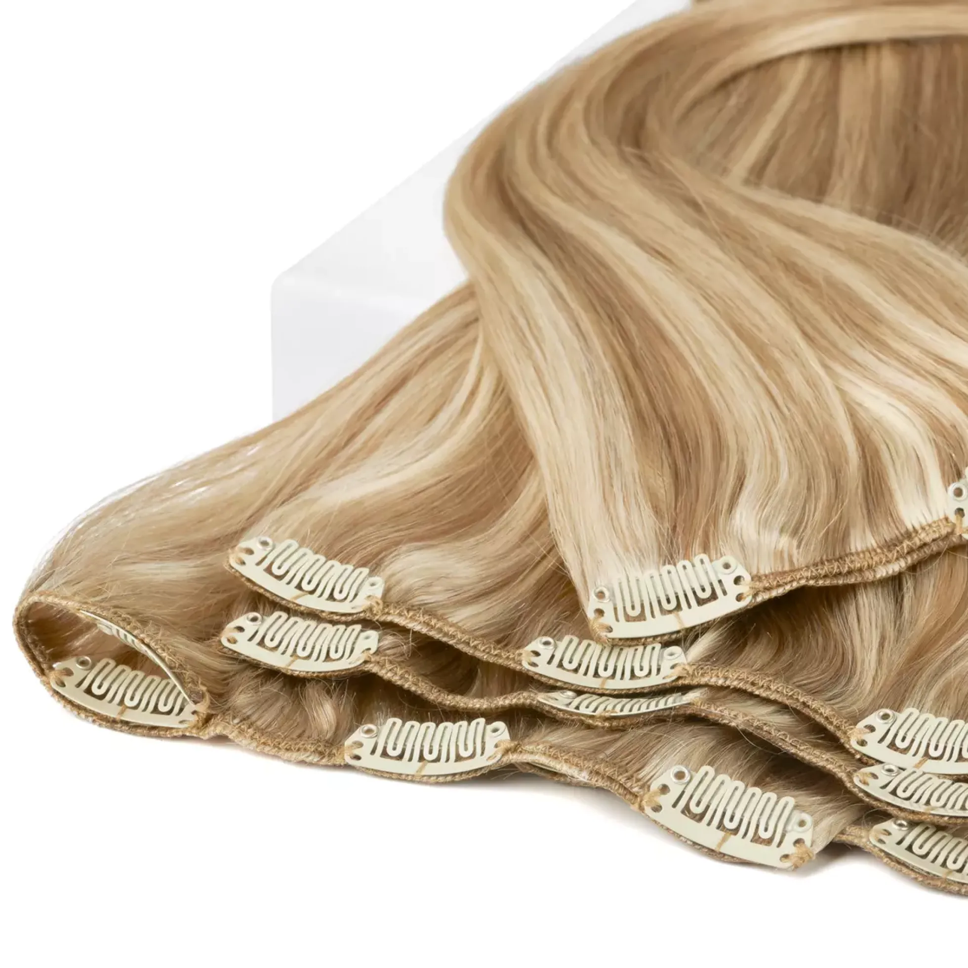 Rapunzel of Sweden Classic Clip-ins Straight / Medium Volume / 7 pieces60 cm M7.3/10.8 Cendre Ash Blonde Mix