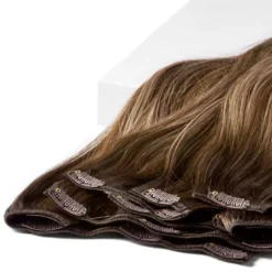 Rapunzel of Sweden Classic Clip-ins Straight / Medium Volume / 7 pieces 40 cm Hazelnut Caramel Balayage B2.3/5.0