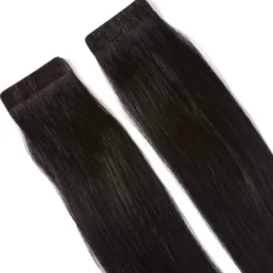 Rapunzel of SwedenClassic 4 Premium Tape Extensions Straight / Classic Tape 4 cm / 8 pieces 40 cm 1.0 Black