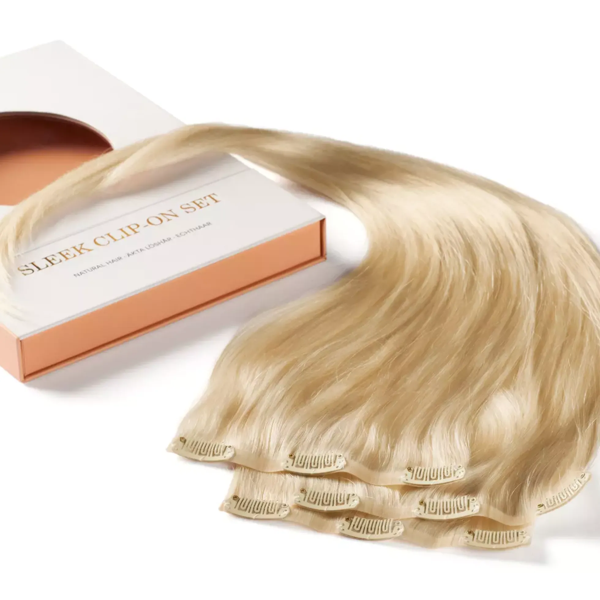Rapunzel of Sweden Invisible Clip-ins Straight / Light Volume / 3 pieces 50 cm 10.8 Light Blonde