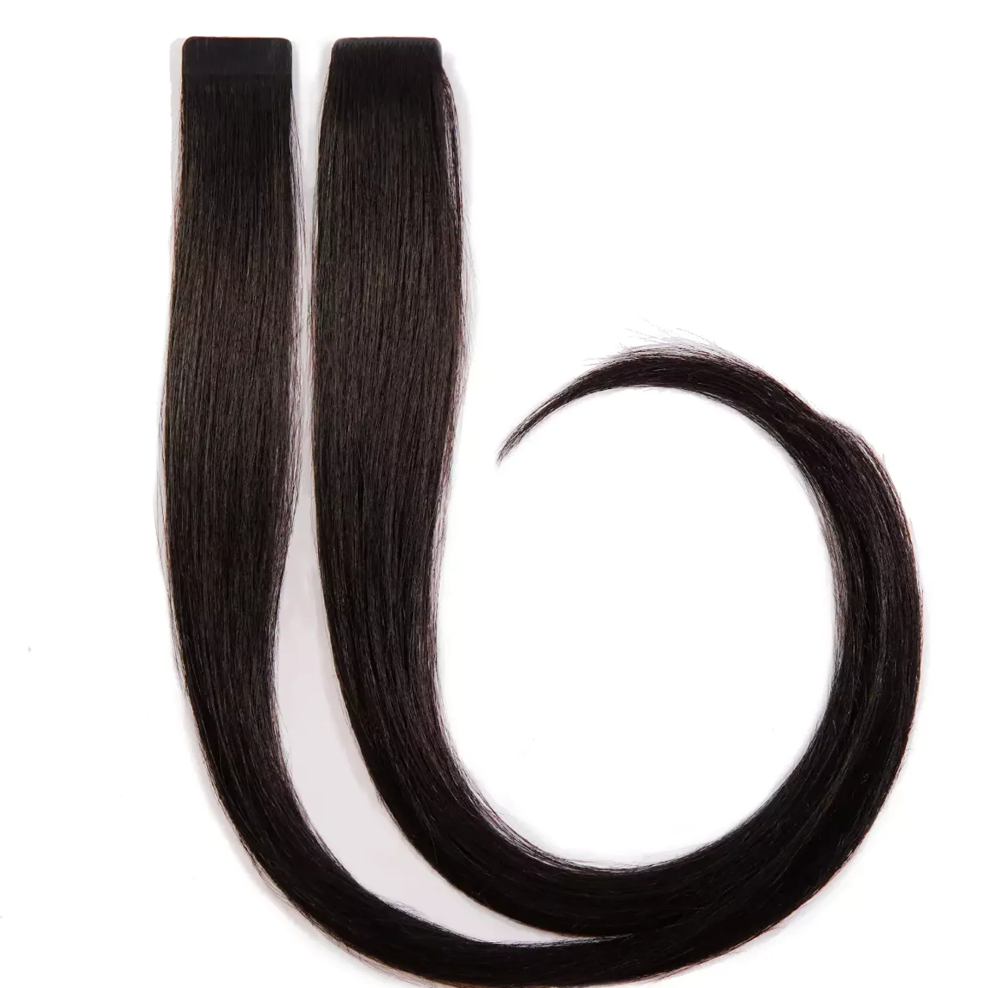 Rapunzel of Sweden Premium Tape Extensions Straight / Mixed Tapes 3 cm / 8 pieces 50 cm 1.2 Black Brown