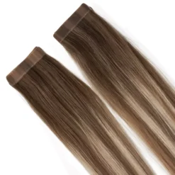 Rapunzel of Sweden Premium Tape Extensions Straight / Classic Tape 4 cm / 8 pieces 50 cm Dark Ashy Blonde Balayage B2.6/10.7