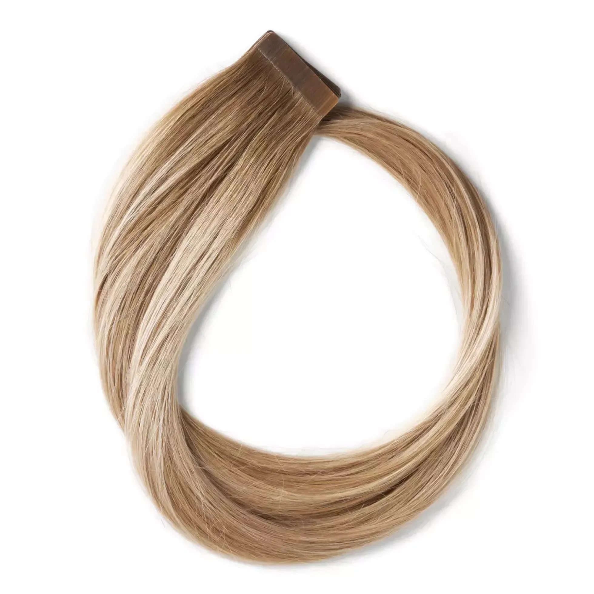 Rapunzel of Sweden Premium Tape Extensions Straight / Classic Tape 4 cm / 8 pieces 50 cm Brown Ash Blonde Balayage B5.1/7.3