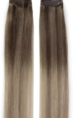 Rapunzel of Sweden Single Invisible Clip-ins Straight / 2 pieces 40 cm Dark Ashy Blonde Balayage B2.6/10.7
