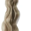 Rapunzel of Sweden Vegan Ponytail Beach Wave / Clip-in / Medium Volume40 cm Dark Ashy Blonde Balayage B2.6/10.7