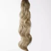 Rapunzel of Sweden Vegan Ponytail Beach Wave / Clip-in / Medium Volume 50 cm Brown Ash Blonde Balayage B5.1/7.3