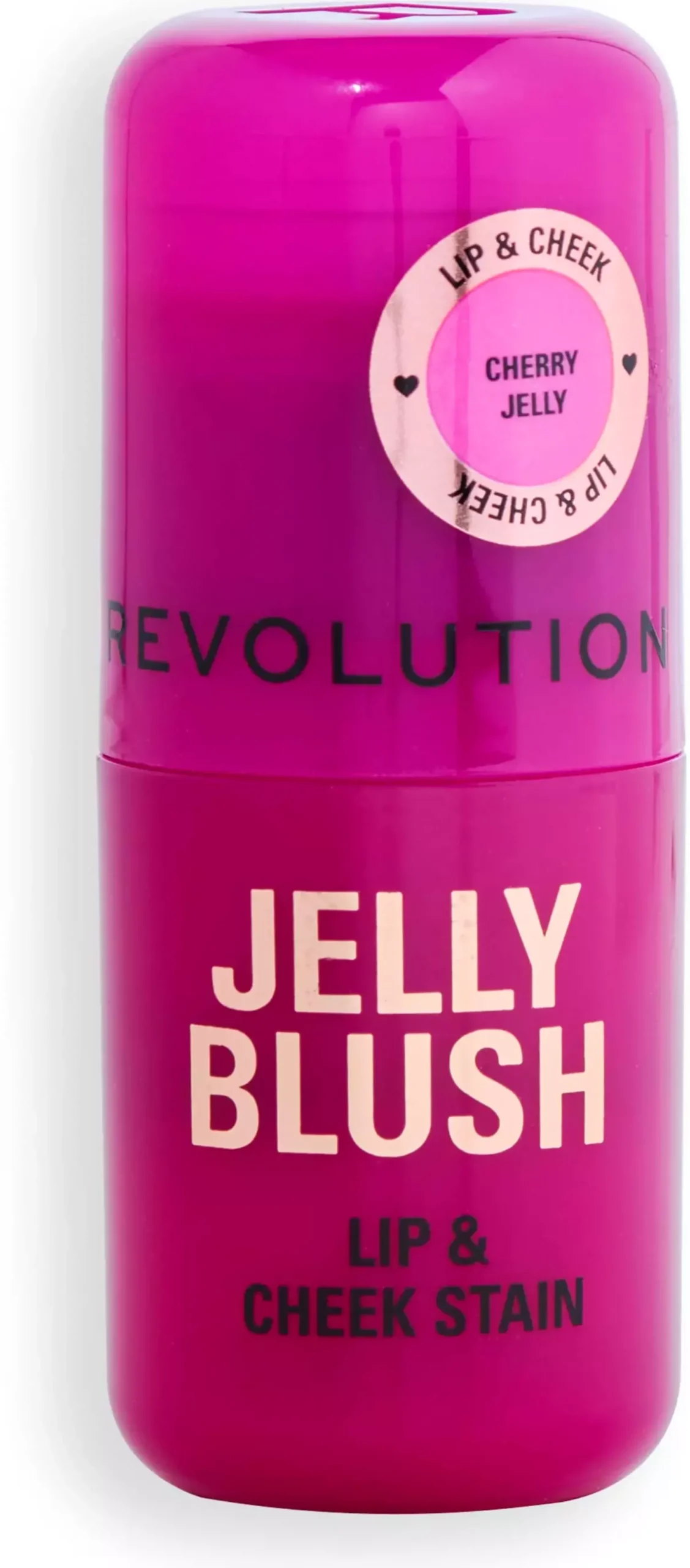 Revolution Beauty London Jelly Blush Stick Lip and Cheek Stain Strawberry Pink