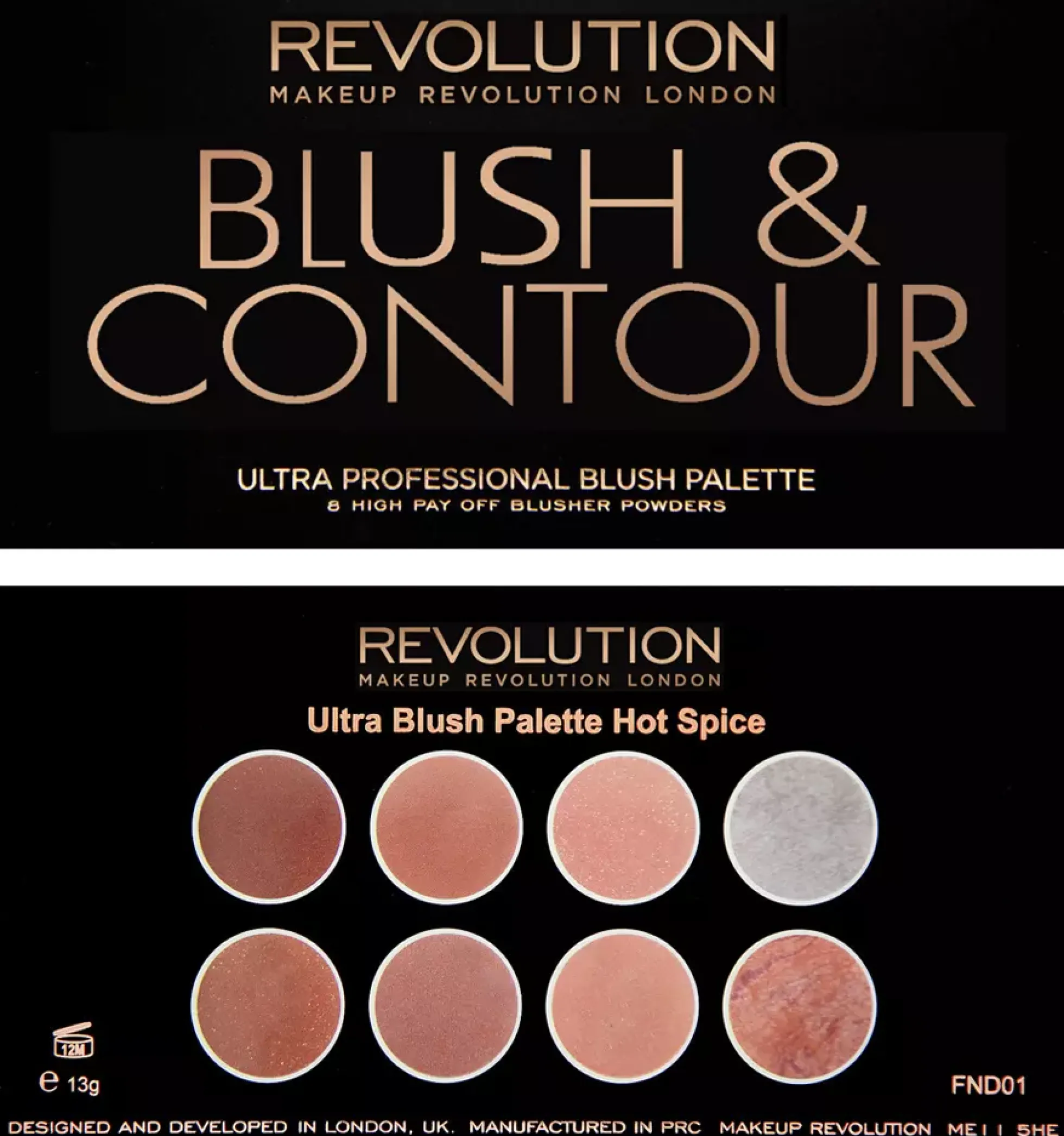 Revolution Beauty London Makup Revolution Ultra Blush Palette Hot Spice
