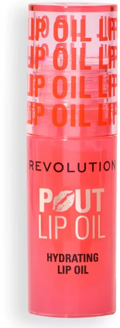Revolution Beauty London Pout Lip Oil Glam Pink Shimmer