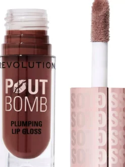 Revolution Beauty London Pout Bomb Plumping Gloss Cherry Sheer Red