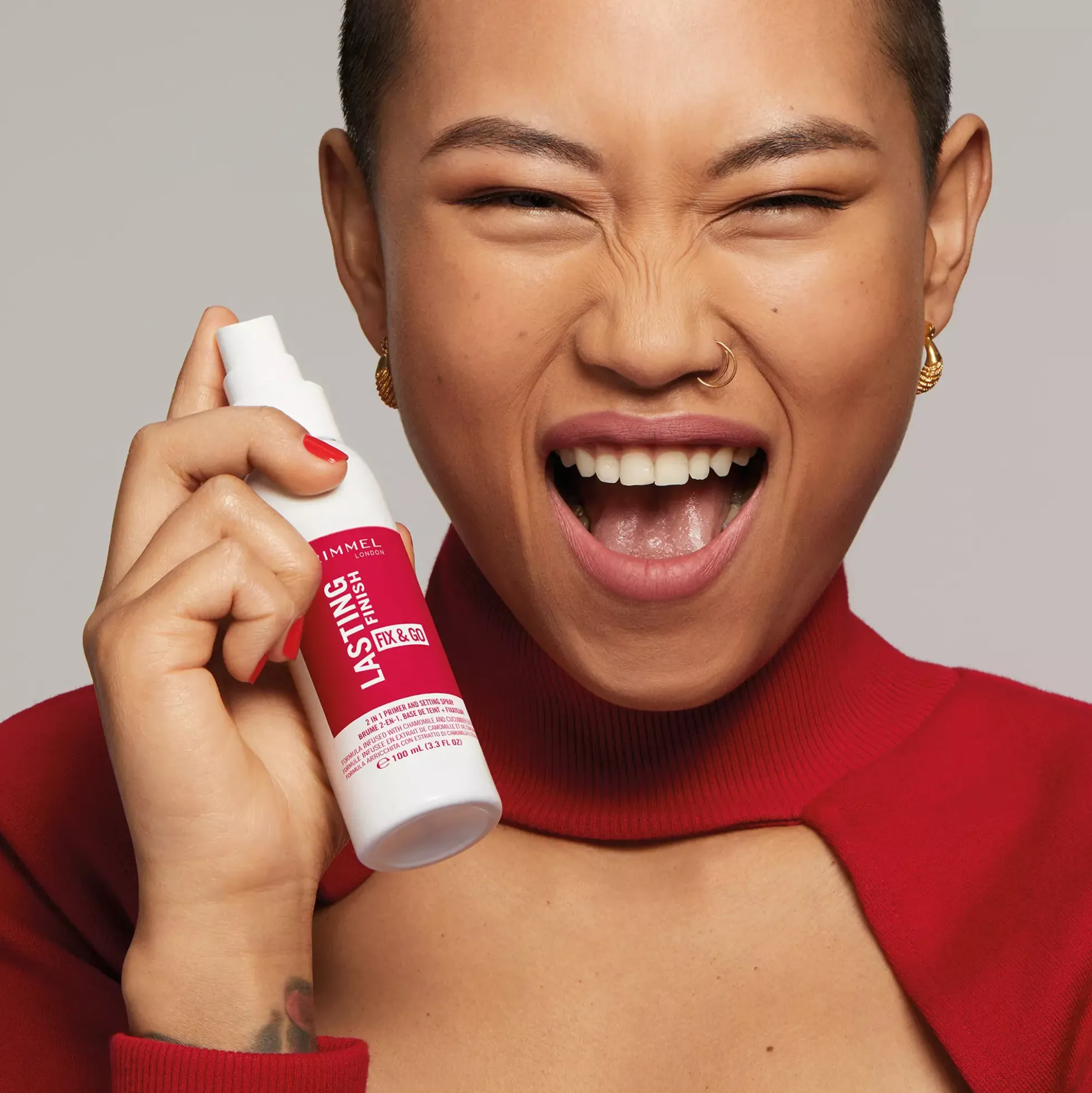RimmelLasting Finish Insta Fix & Go 2 in 1 Primer & Setting Spray Fix & Go Primer & Setting Spray