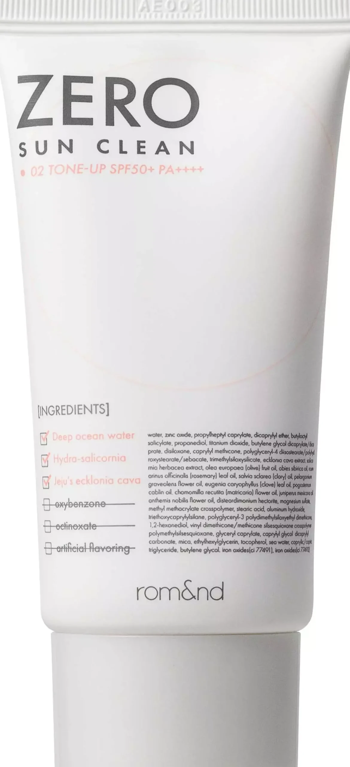 rom&nd Zero Sun Clean 02 Tone Up