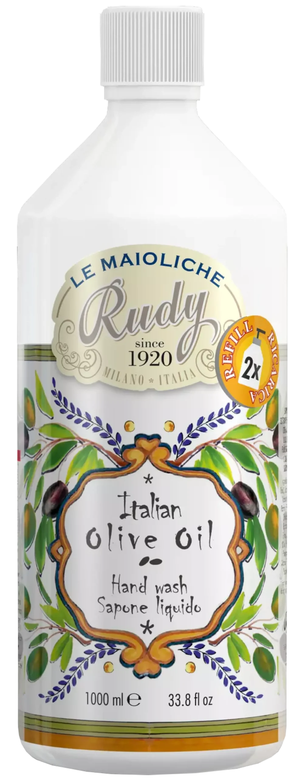 RudyItalian Olive Oil Le Maioliche Hand Wash Refill 1000 ml