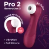 Satisfyer Pro 2 Generation 3 with Liquid Air Wine Red