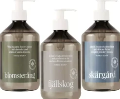 Scandinavian Soap Factory Blomsteräng Hand Soap 500 ml & Fjällskog Hand Soap 500 ml & Skärgård Hand Soap 500 ml