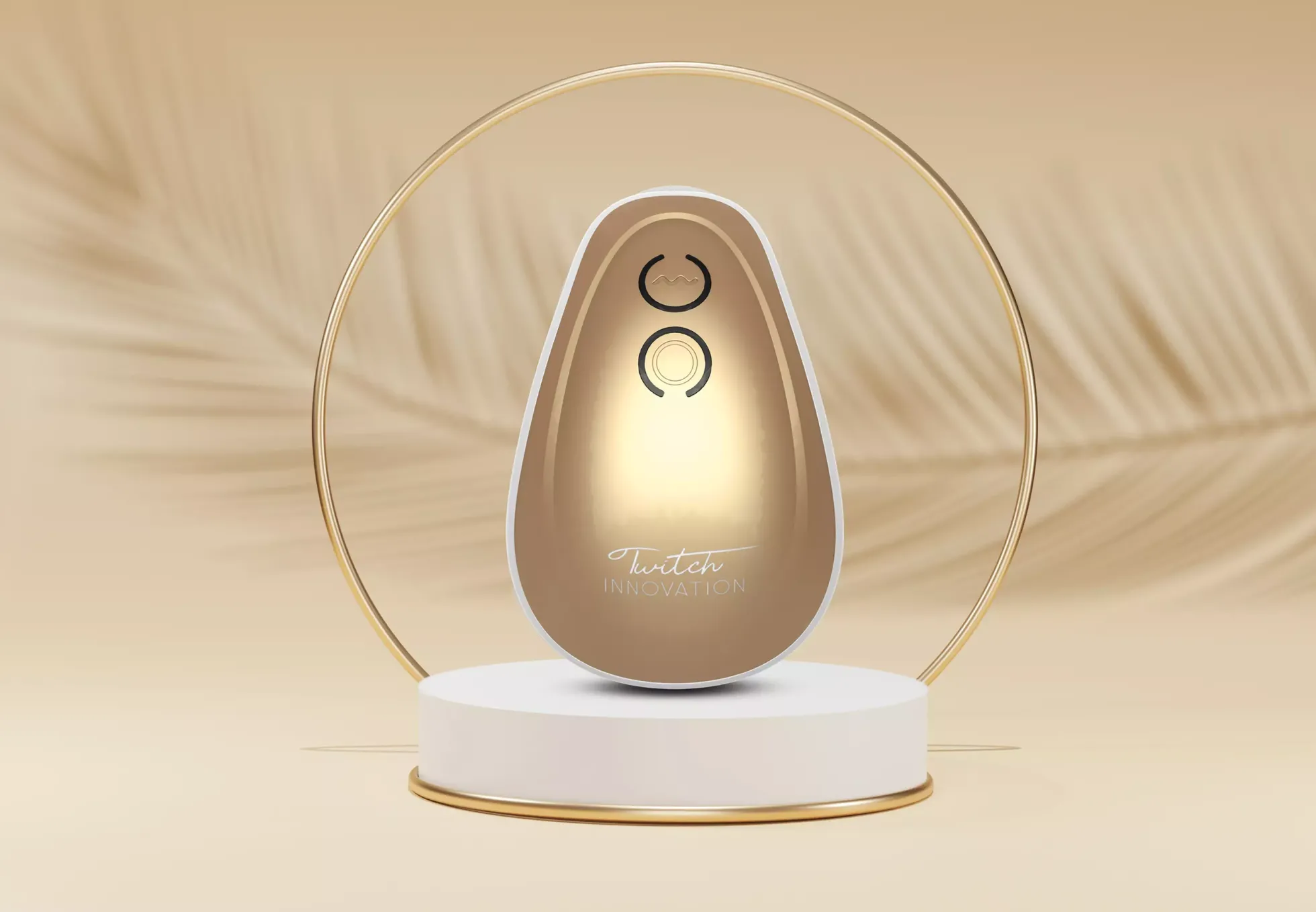 ShotsInnovation Twitch Hands Free Suction & Vibration Toy Gold
