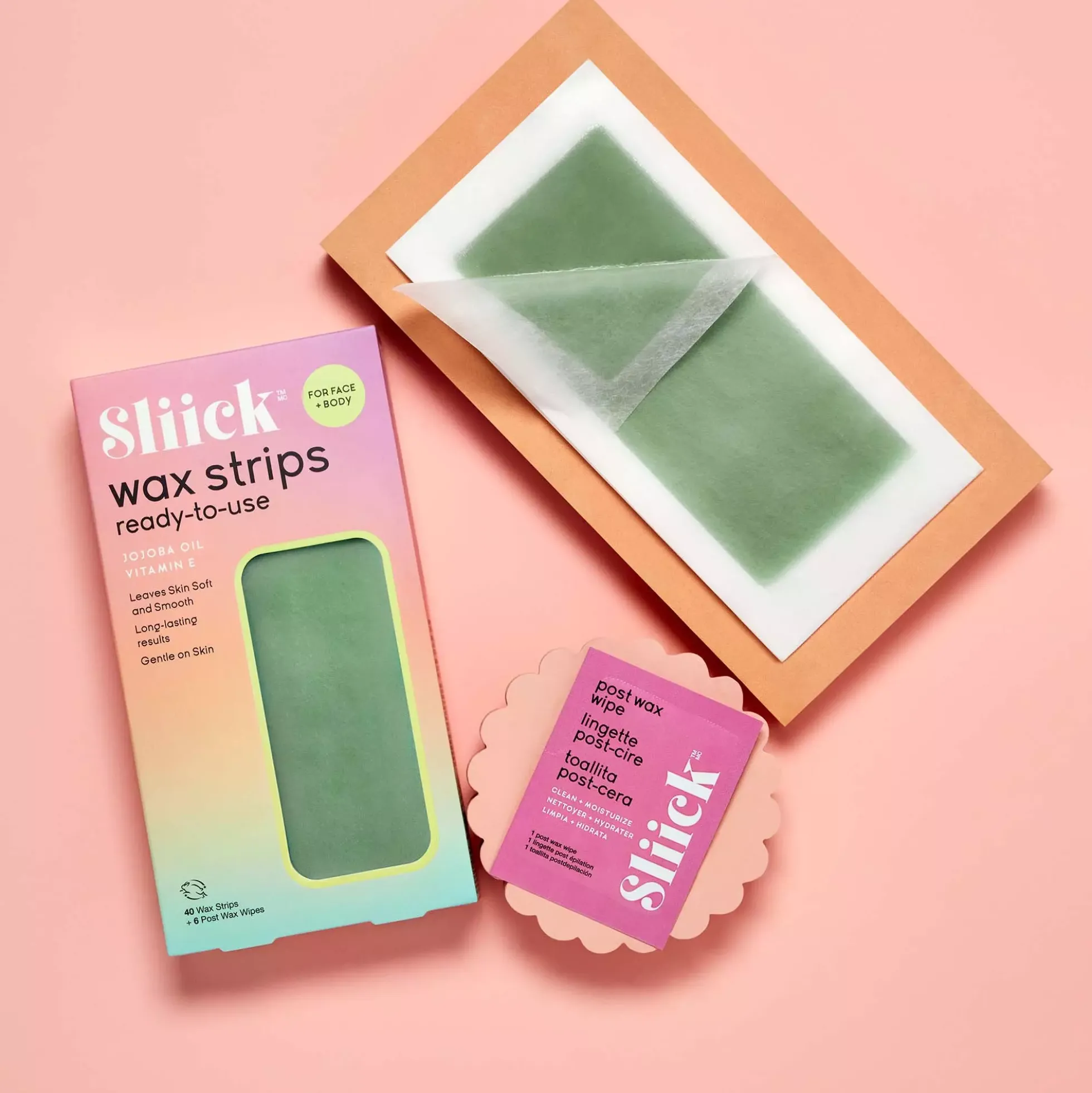 Sliick by Salon Perfect Wax Strips For Face + Body 40 st