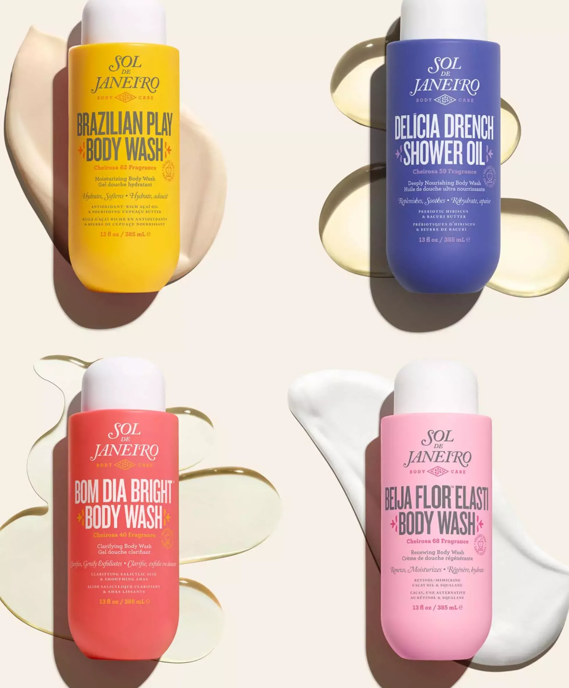 Sol de Janeiro Brazilian 4 Play Moisturizing Shower Cream-Gel 385 ml
