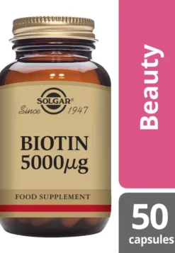 Solgar Biotin 5000 µg Vegetable Capsules 50 st