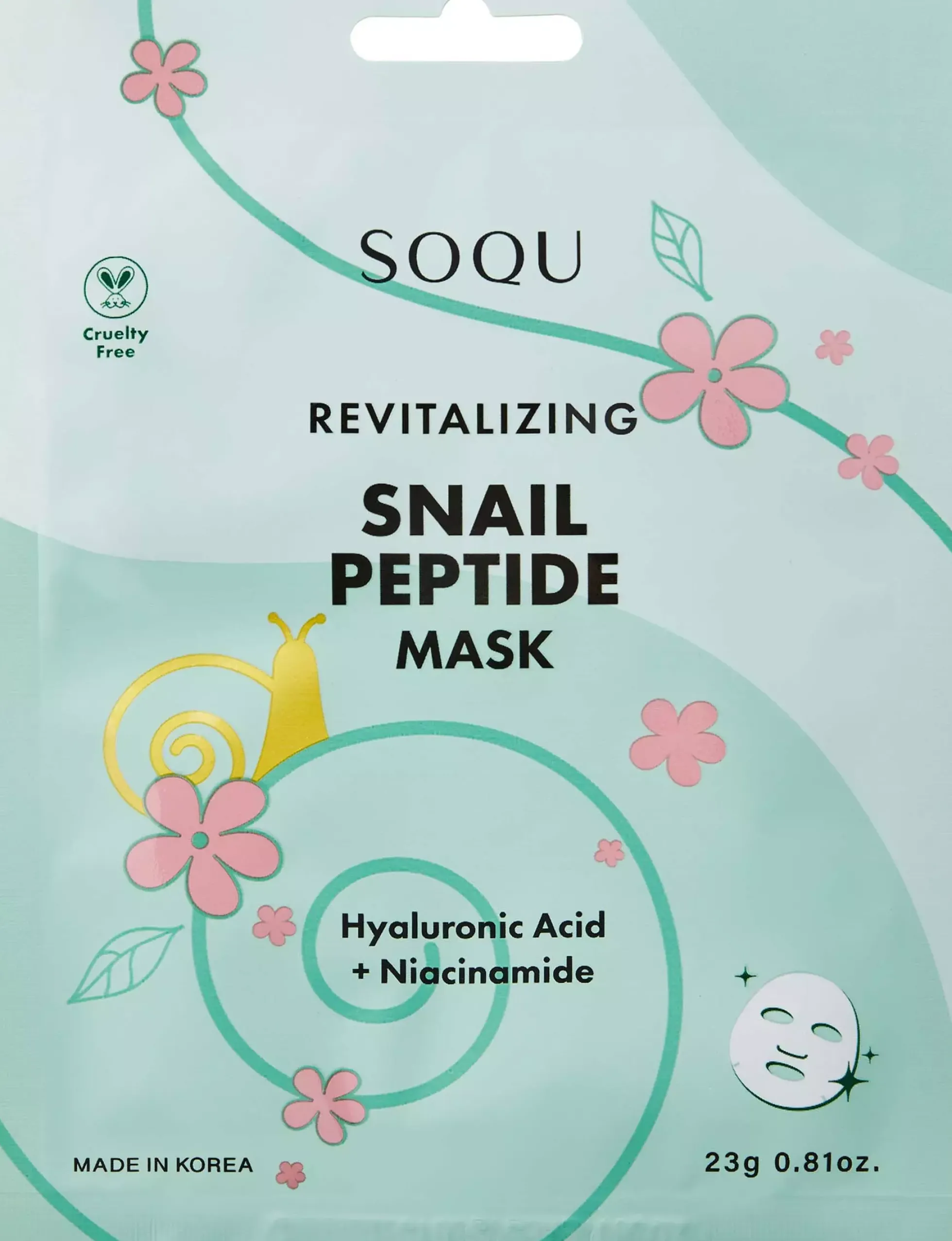 SOQU Snail Peptide Sheet Mask 23 g