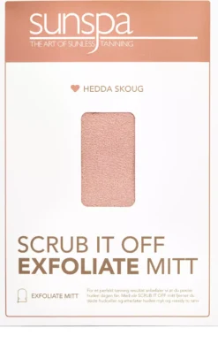 SunspaHedda Skoug X SunSpa Scrub It Off Exfoliate Mitt Rose