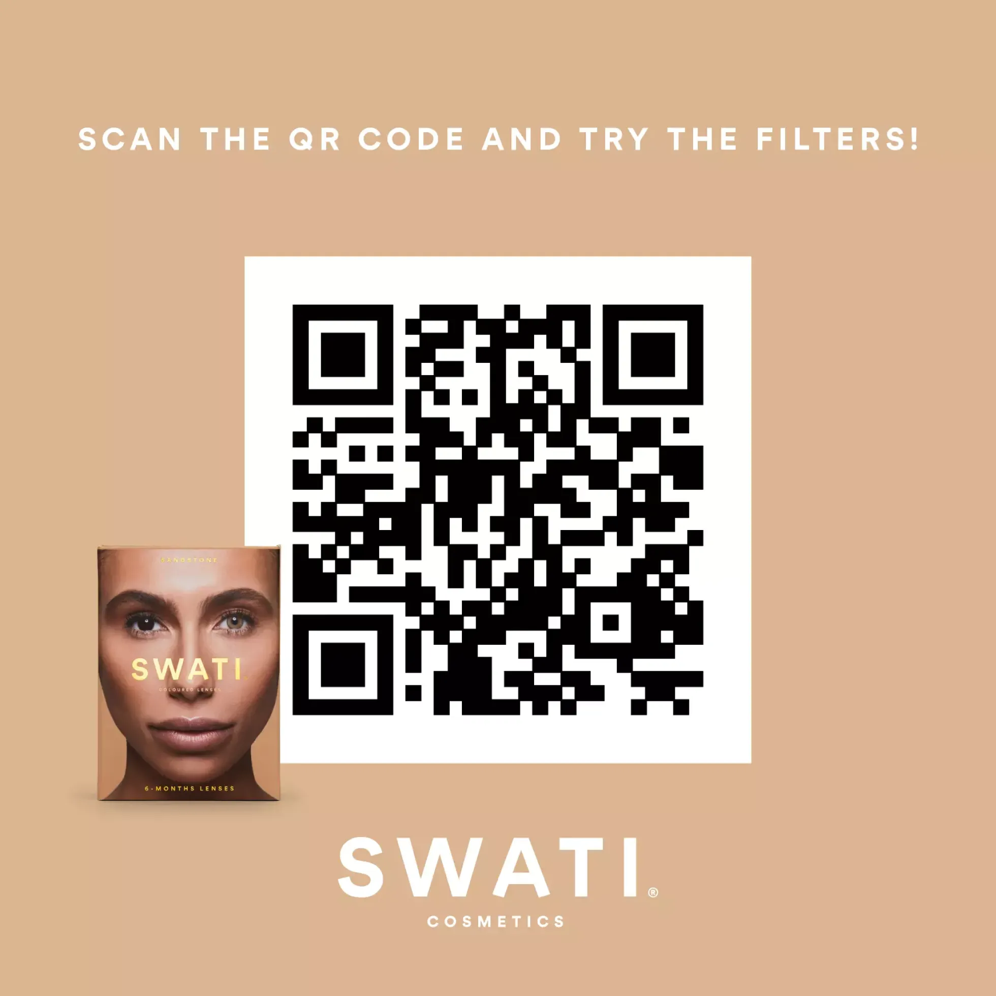 SWATI Cosmetics 1 Month Lenses Sandstone