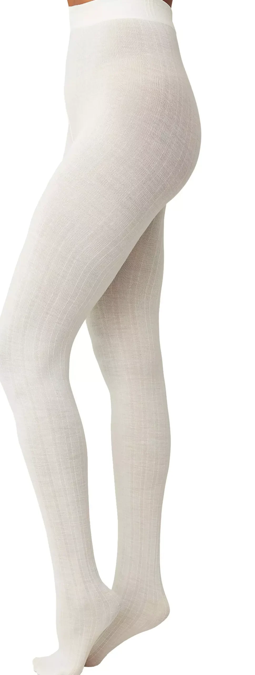 Swedish Stockings Freja Organic Wool Tights Ivory M
