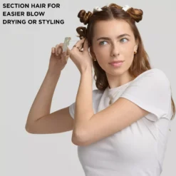 T3 Clip Kit with 4 Alligator Clips and 30 Rose Gold Bobby Pins White/Rose Gold