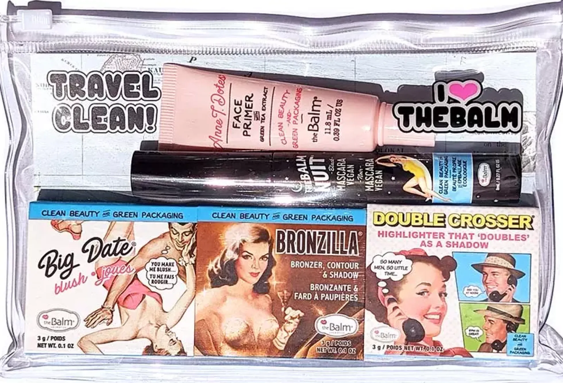 the Balm Clean & Green Travel Kit