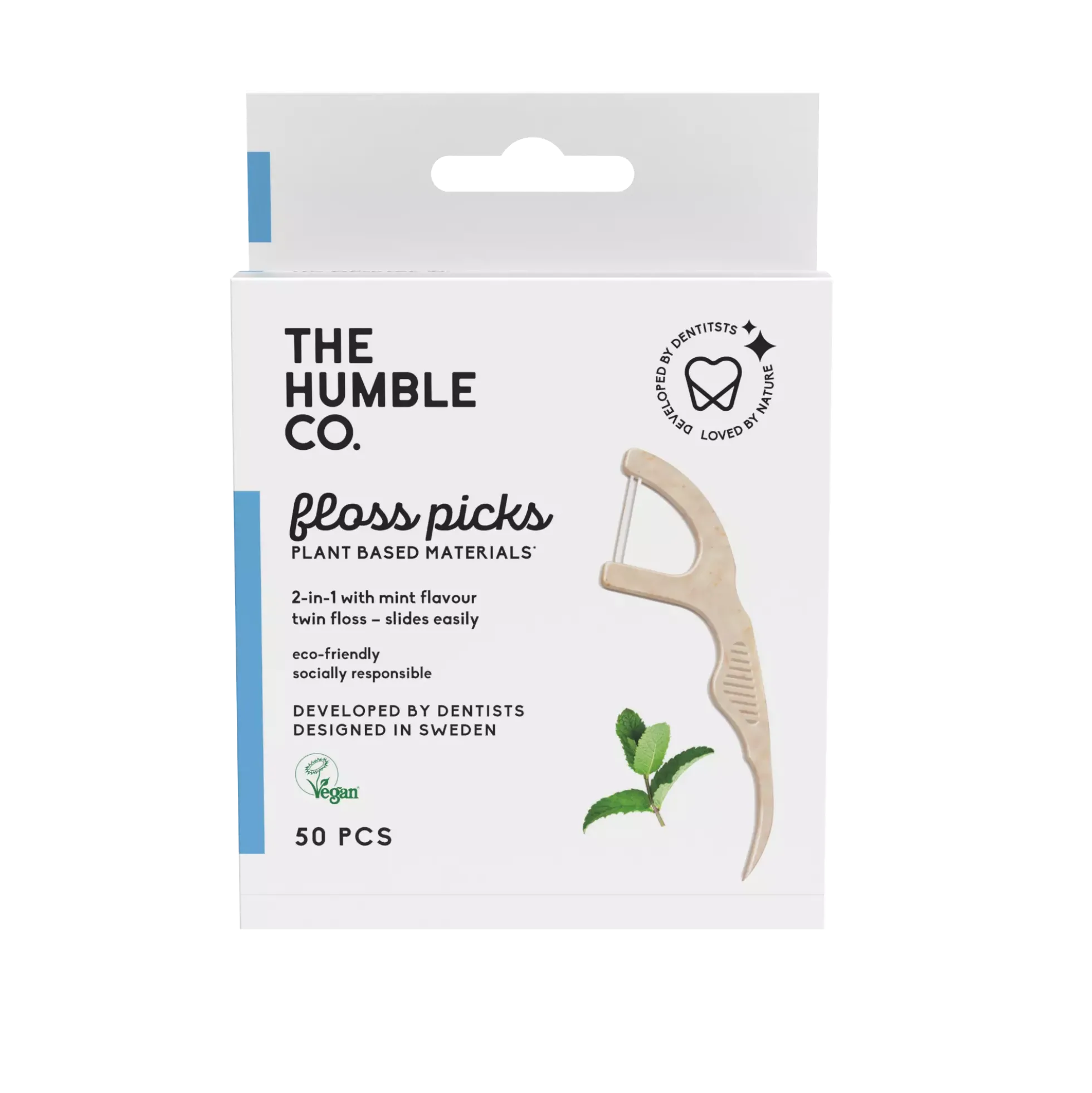 The Humble Co. Twin-Floss Picks 50 pcs Mint