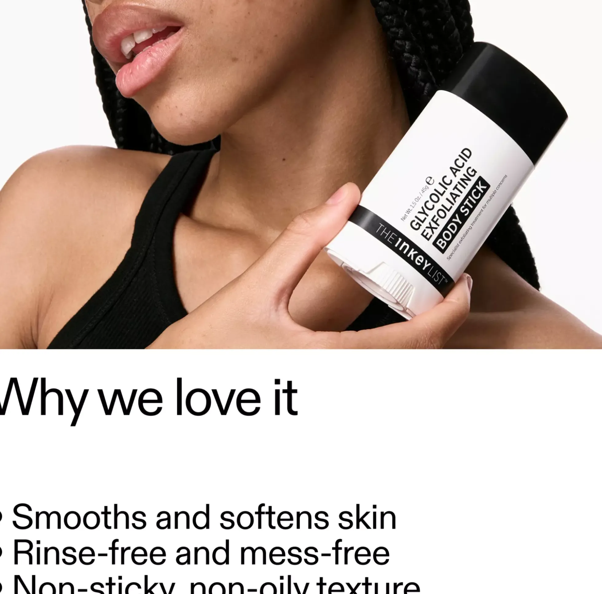 The Inkey List Glycolic Acid Exfoliating Body Stick 45 g