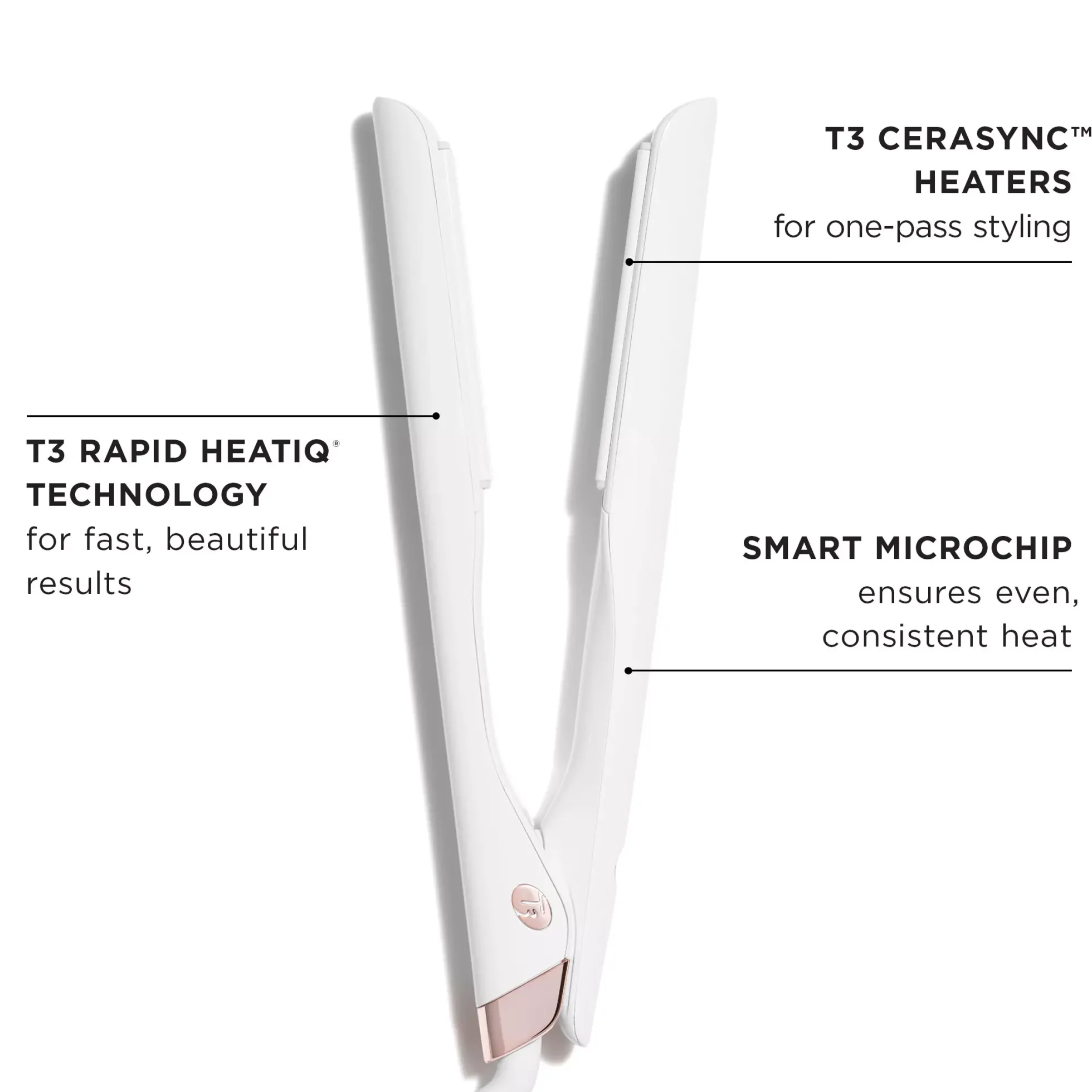 T3 Lucea 25mm Professional Straightening & Styling Flat Iron Graphite
