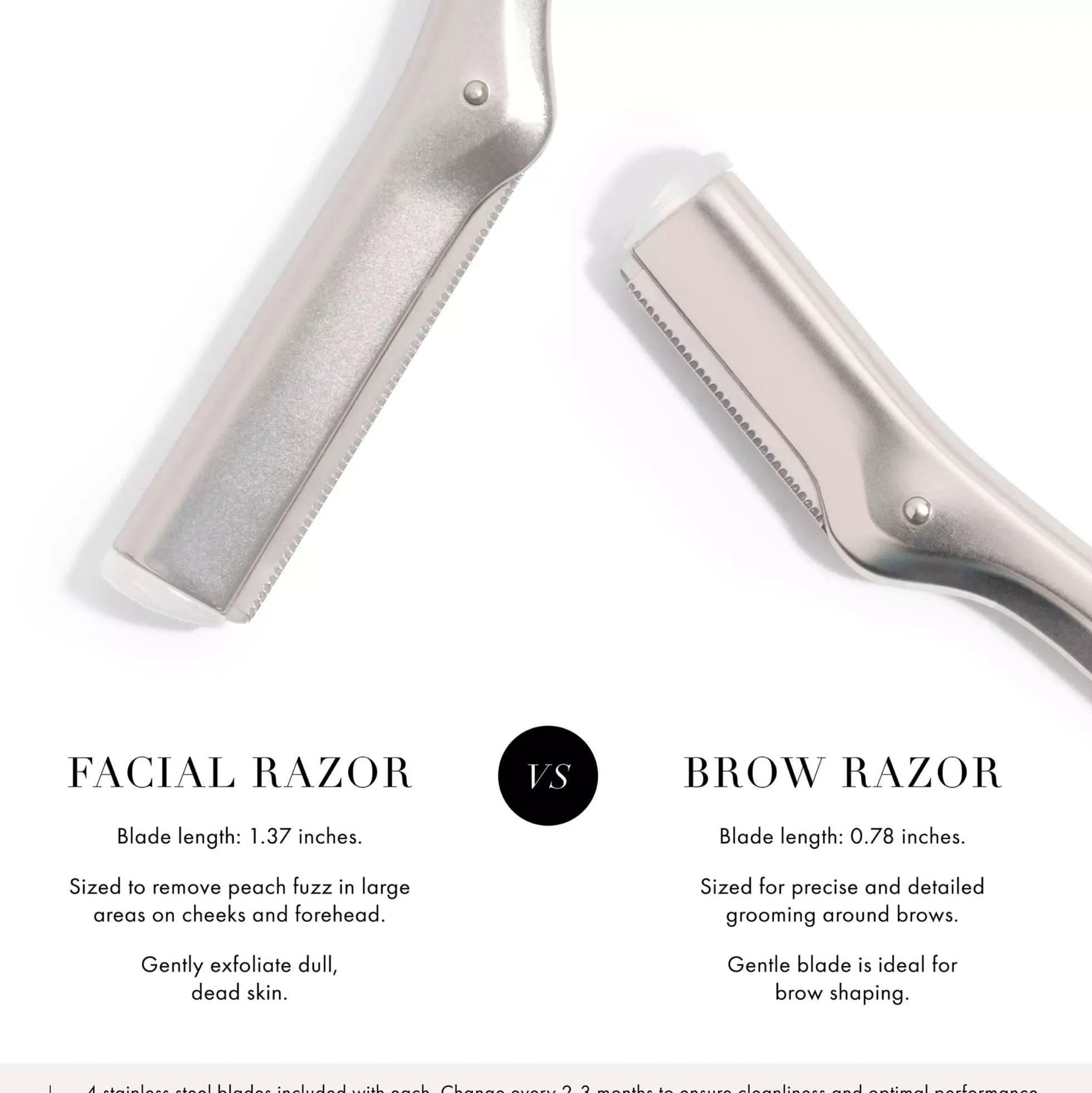 Tweezerman Facial Razor Silver