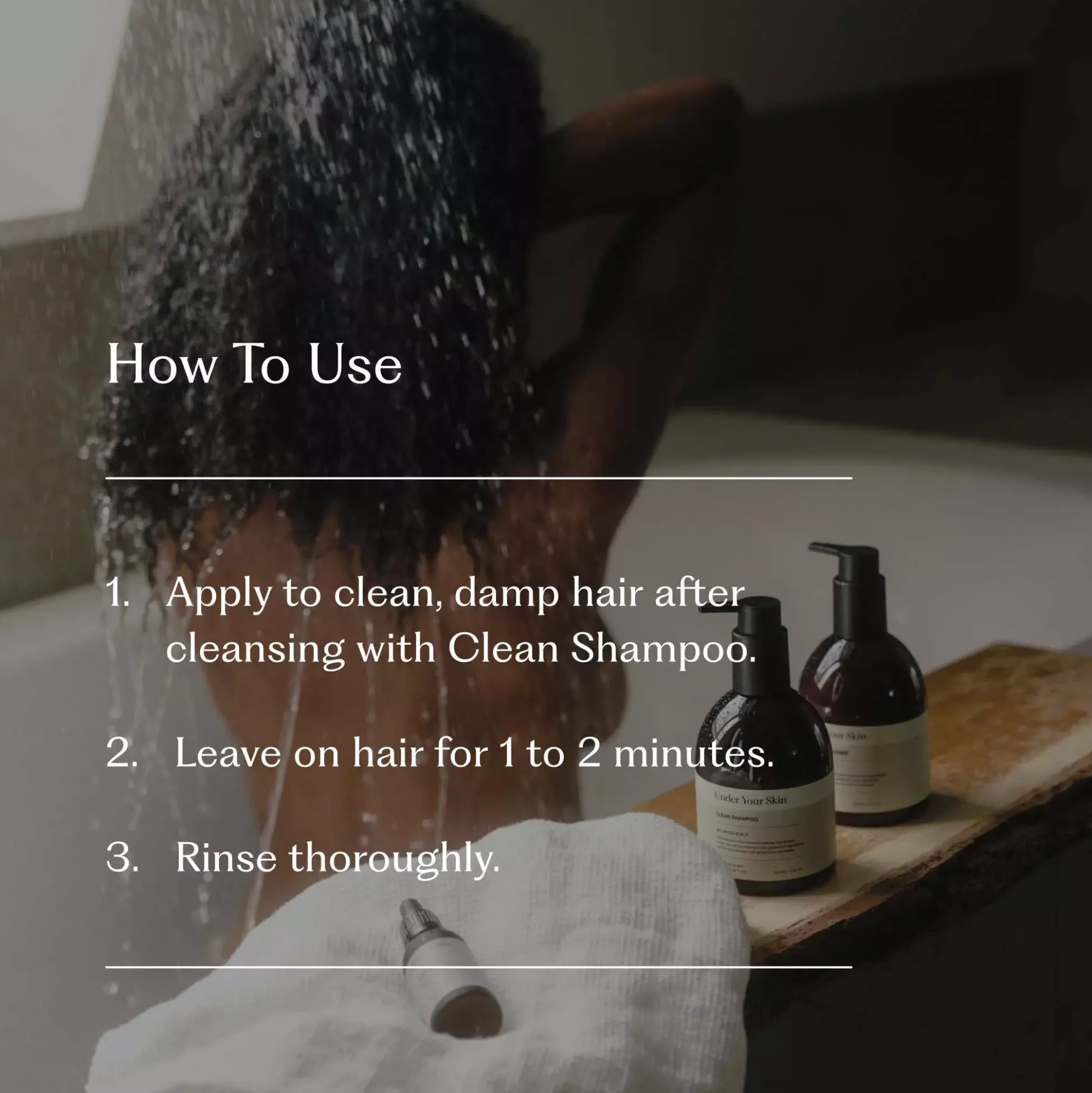 Under Your Skin Clean Detox Conditioner - Travel Size - Balancing and Clarifying 100 ml