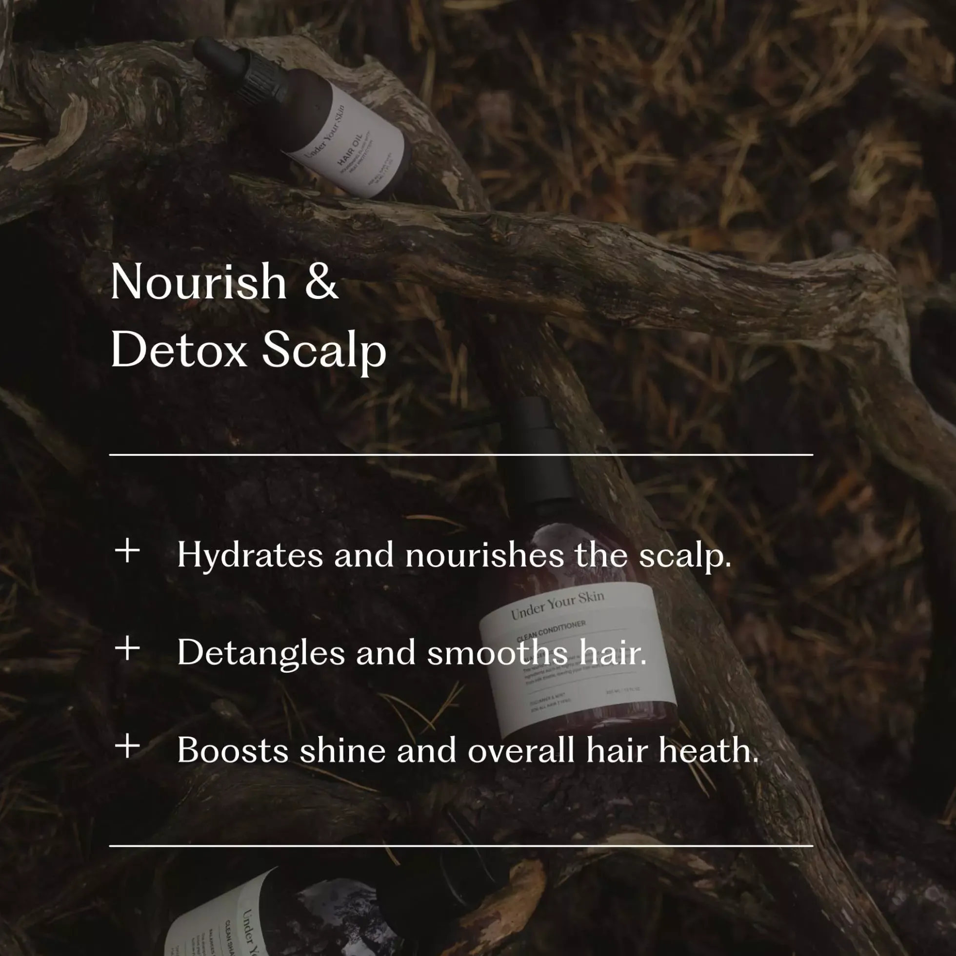 Under Your Skin Clean Detox Conditioner - Travel Size - Balancing and Clarifying 100 ml
