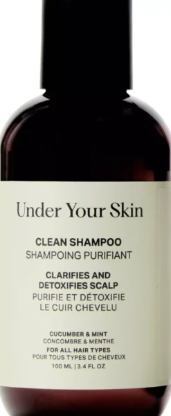Under Your Skin Clean Detox Shampoo - Travel Size - Balancing and Clarifying 100 ml
